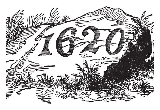 Plymouth Rock,vintage illustration