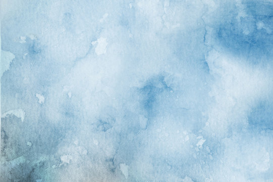 Abstract blue ocean watercolor for background. Creative abstract painted background, wallpaper, texture.