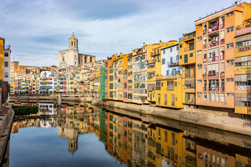 River side view from Girona Spain