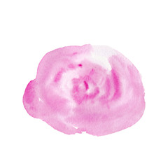 Watercolour pink splash, great design for any purposes. Colorful ink illustration. Art paper design, hand drawn picture.