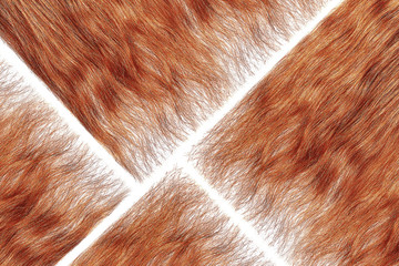 Damaged henna hair on white as background. Hair care - clipart