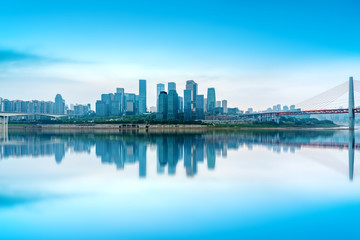 Obraz premium Chongqing urban architectural landscape and beautiful skyline..
