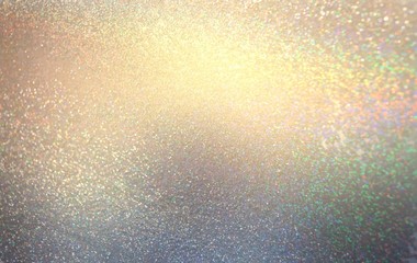 Flicker texture. Yellow grey blue gradient. Shimmer background. Vintage golden silver illustration.