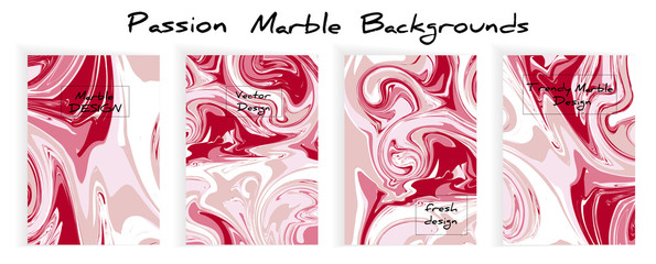 Set of creative module banners for a different design. Marble vector banners set.
