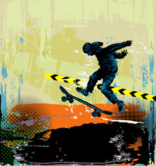 Skateboarding. Extreme sports background - 298316582