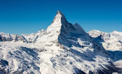 Zermatt Matterhorn Ansicht Berg Winterlandschaft Schweizer Ales © Andreas