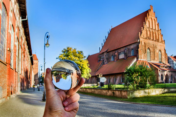 szklana kula, galeria, stare miasto Elblag, Polska © VinyLove Foto