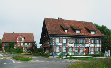 Traditional building in Kesswil in the canton of Thurgau, Switzerland