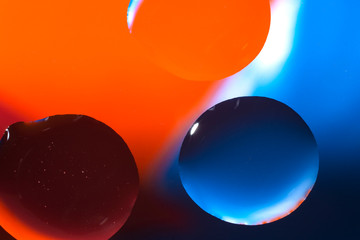 Beautiful color abstract background from mixied water and oil.