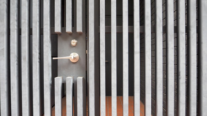 House gate and door handle in japan.