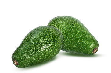 Fresh avocado isolated on white background with clipping path