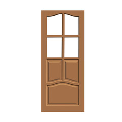 door realistic vector illustration isolated