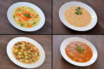 zestaw różnych zup