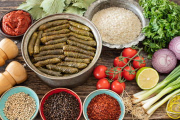 Turkish domestic special food yaprak sarmasi