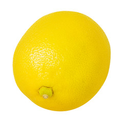Fresh lemon isolated on white background with clipping path