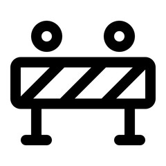 barrier road outline icon vector