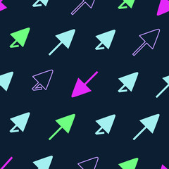 Seamless pattern with multicolored arrows