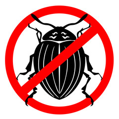 anti colorado potato beetle symbol vector