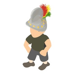 Conquistador icon. Isometric illustration of conquistador vector icon for web