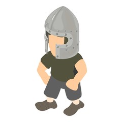Medieval commander icon. Isometric illustration of medieval commander vector icon for web