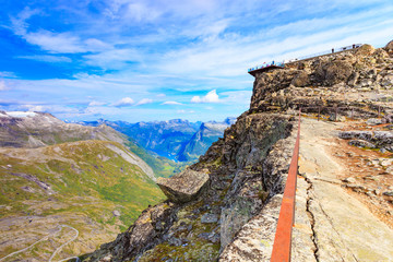 Mountains landscape with Dalsnibba viewpoint, Norway