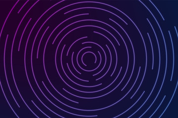 Glow spin neon circles abstract background. Vector