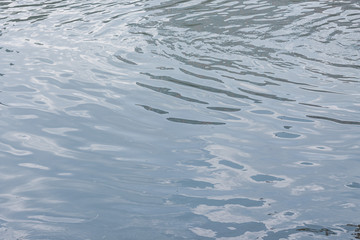 the surface of the turbid water