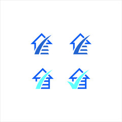 set modern home logo design