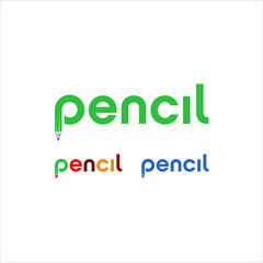 inspiration word mark logo for pencil