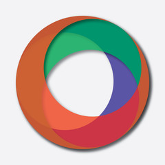 Colorful 3d circle vector logo for company and business