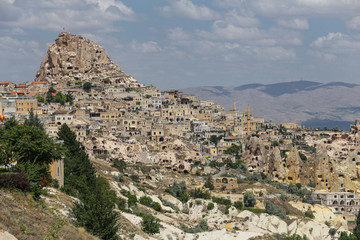 Uchisar Castle in Cappadocia, Nevsehir, Turkey