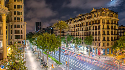 streets of Barcelona at night