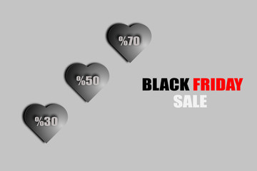 Special day discounts, discount template specially crafted for Black Friday. Gray on gray background