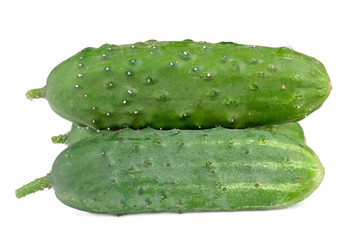 Fresh сucumbers isolated on white