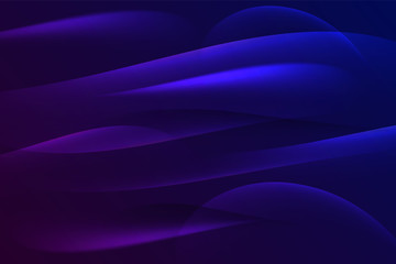 Blue glowing retro neon waves background. Vector smooth wavy graphic design