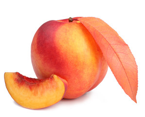 Nectarine isolated on white