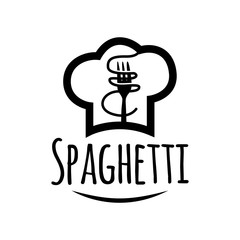 Vector logo of spaghetti, noodles and pasta