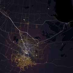 Map Brownsville city. Texas