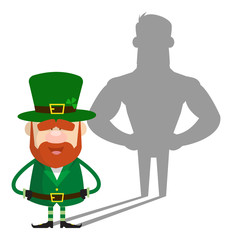 Cute Leprechaun Cartoon - Standing in Positive Attitude
