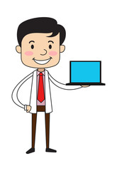 Dentist - Presenting a Laptop