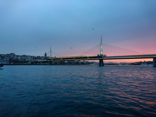 Golden horn Bridge in Istanbul
