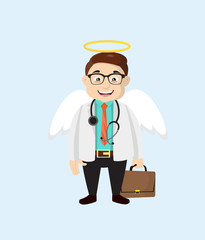 Dermatologist Doctor - in Angel Costume