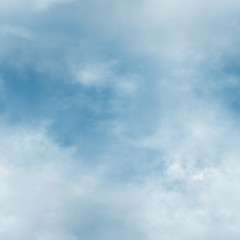 Fototapeta premium White clouds and blue sky seamless stock illustration.