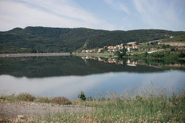 peaceful lake in Navarra
