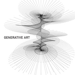 Generative art abstract background element