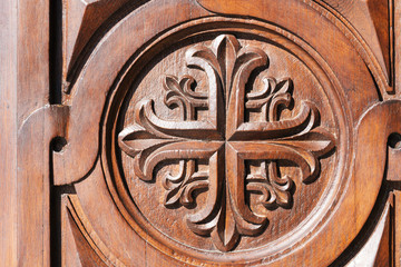 Wood carving patterns, element of decor