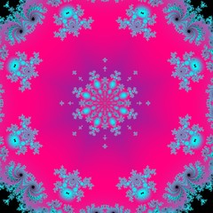 Colorful fractal mandala, digital artwork for creative graphic design