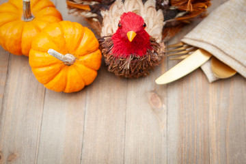 Autumn Thanksgiving Colorful Setting Background