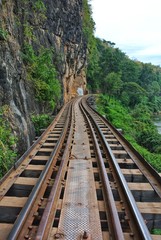 Obraz premium Tham Krasae Bridge,Death Railway Kanchanaburi, Thailand.