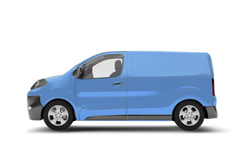 Mock up of a van on a white background - 3d rendering